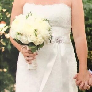 Maggie sottero karena royale dress with ivory sash